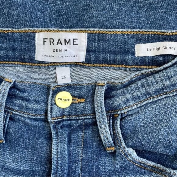 FRAME Le High Studded Skinny Jeans - 25 - Picture 15 of 16
